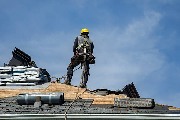 Professional Roofing technician working in Monterey, MA